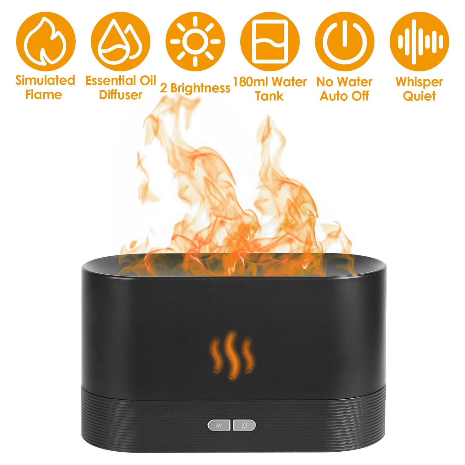 120Ml Cool Mist Humidifier Ultrasonic Aroma Essential Oil Diffuser with Soothing Sounds 7 Color Night Lights Waterless Auto off for Relaxation and Sleeping