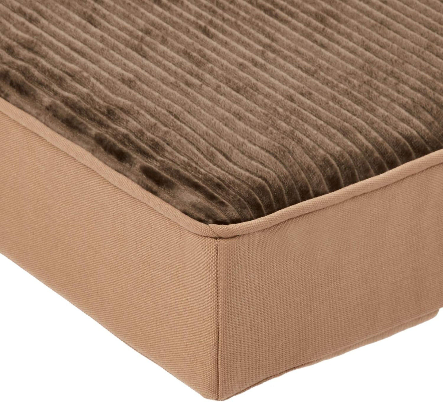 Foam Pet Bed for Dog, Cat, Large, Brown/Brown, 36.0"L X 27.0"W X 3.0"Th