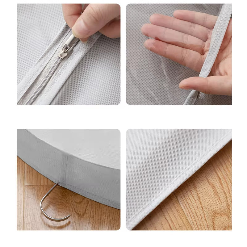 3D Zipper Clothes Dust Cover Clothes Storage Waterproof Dustproof for Garment Suit Protector Organizer Wardrobe Storage Bag